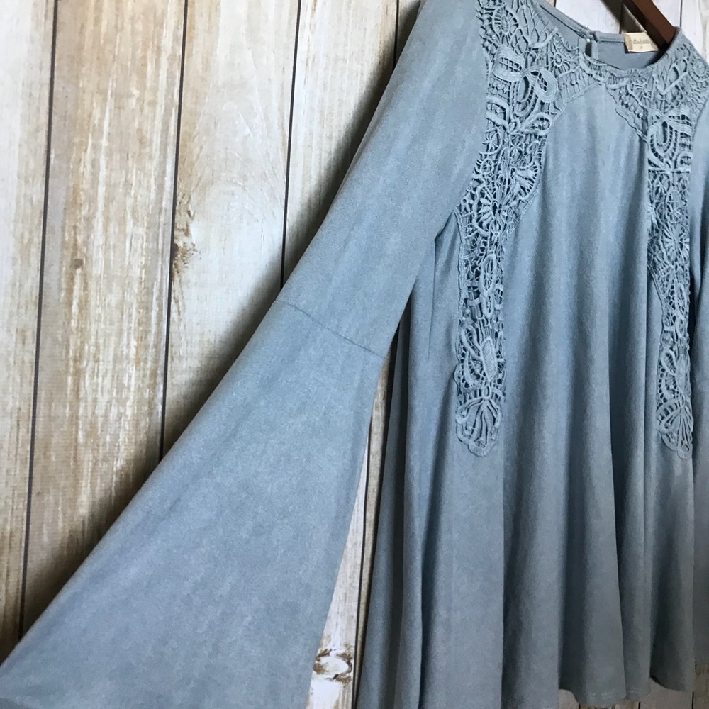 Altar’d State Blue Bell Sleeve Top size M